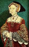 i rod sammetsklaning med parl-och rubinbesattning Hans Holbein